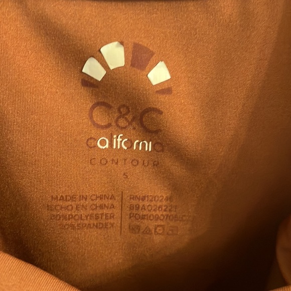 Burnt Orange C&C California Cropped Tank Top Size Small - Picture 3 of 3